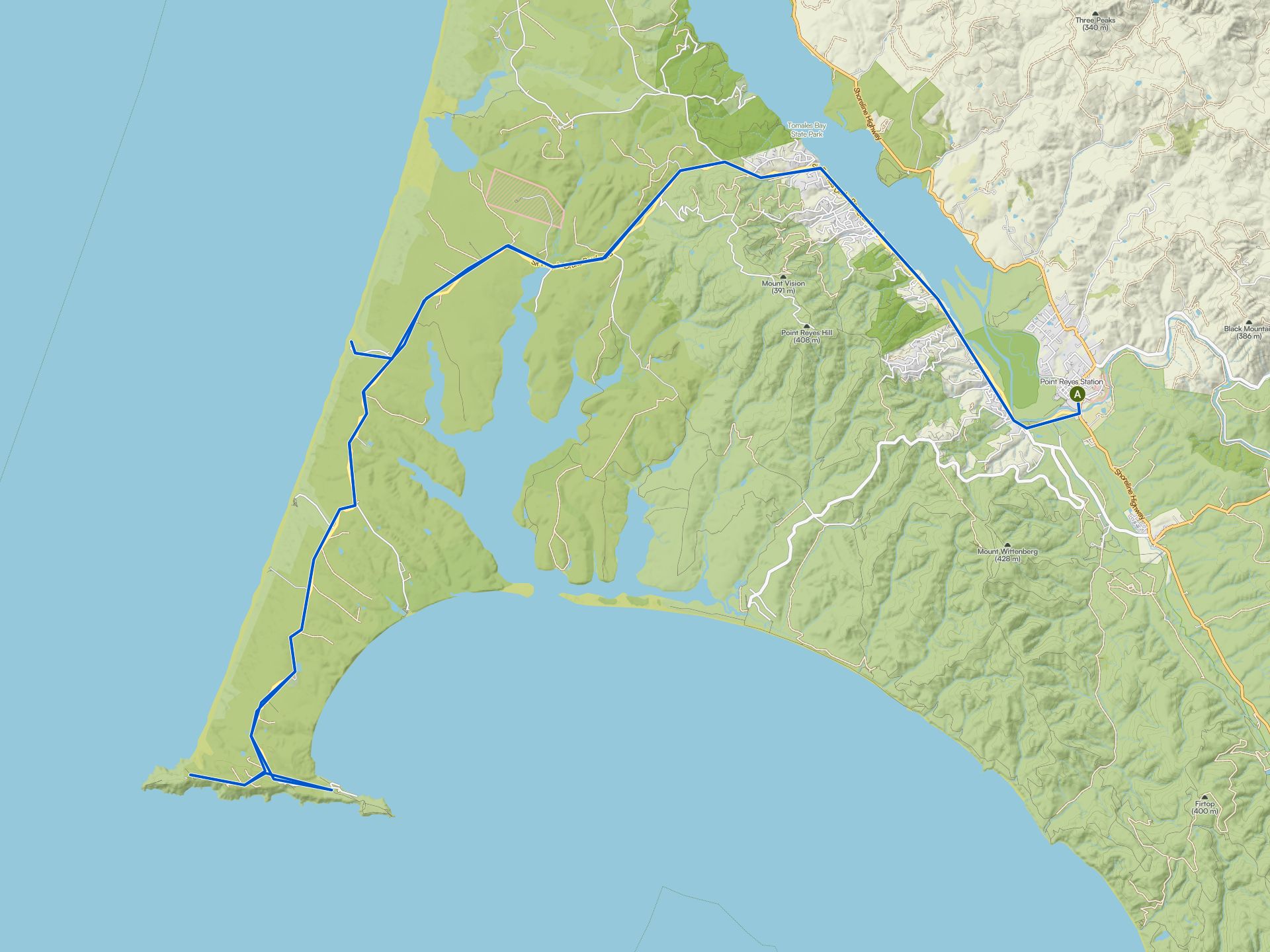 The best road cycling routes in Point Reyes National Seashore | Komoot
